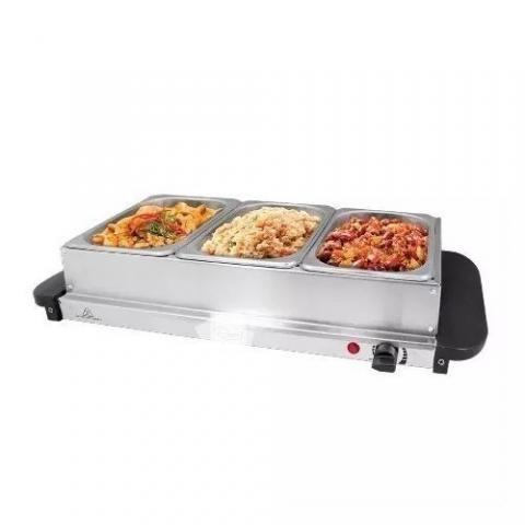 Mothers Choice Electric Hotplate And Buffet Server-3 Trays - deluxe.com.ng