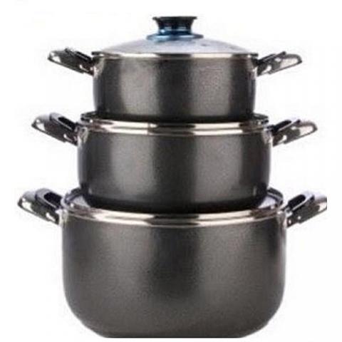Generic Ultimate Non Stick Pot Set Of 3 - deluxe.com.ng