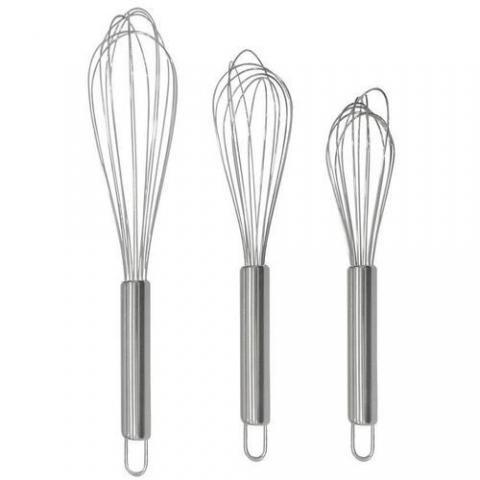 Mothers Choice Stainless Steel Egg Whisk 3 Pieces - deluxe.com.ng
