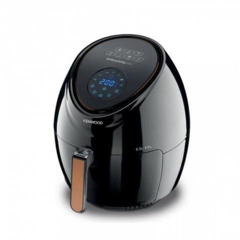 KENWOOD AIR FRYER Large 5.5Litre/2.4Kg Capacity, One Spoon Oil, Wide Adjustable Temperature with Grill, Roast, Bakimg option - HFP50.000BK (DE) - deluxe.com.ng