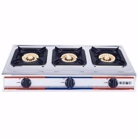Eurosonic Triple Burners Stainless Steel Gas Stove-deluxe.com.ng