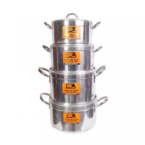 Tower Gold 4PC Cooking Pot Set - deluxe.com.ng
