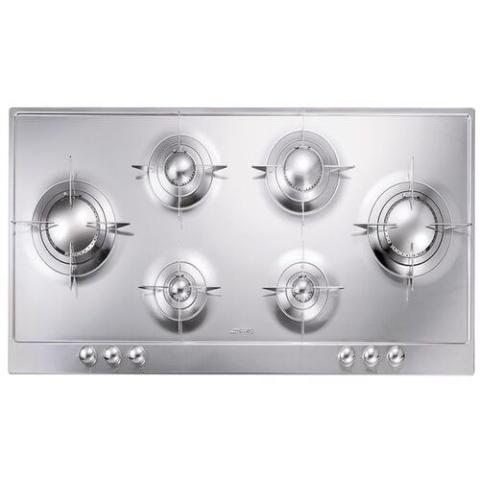 Smeg Gas Hob | 100 cm Piano Design P106ES Built-In 6 Gas Burners With Knobs And Front Controls - Stainless Steel - deluxe.com.ng