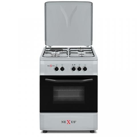 NEXUS NX-6004(3+1) TURKEY GAS COOKER SILVER FINISHED- deluxe.com.ng
