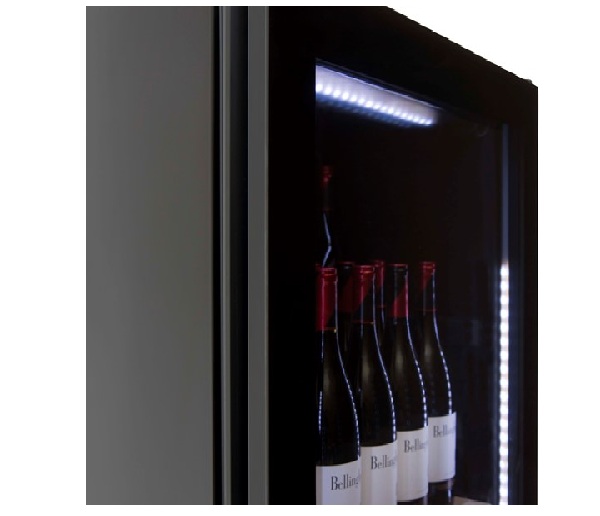 Vestfrost Display Refrigerator | WFG185 368 Litres Upright Built-In-Wine Chiller 197 Bottles Capacity - Black Finish - derluxe.com.ng